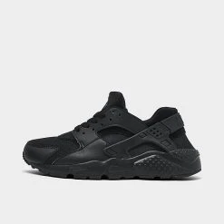 Big Kids' Nike Huarache Run Casual Shoes Black/Black/Black - 654275 016