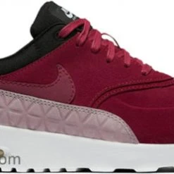 Womens Nike Air Max Thea PRM LTH Noble Red WMNS Marathon Running Shoes/Sneakers 845062-600