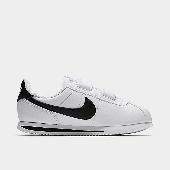Boys' Little Kids' Nike Cortez Basic SL Casual Shoes White/Black - 904767 102 - Image 3
