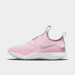 Girls' Little Kids' Nike Flex Runner Running Shoes Pink Foam/Light Smoke Grey/Metallic Silver - AT4663G 609