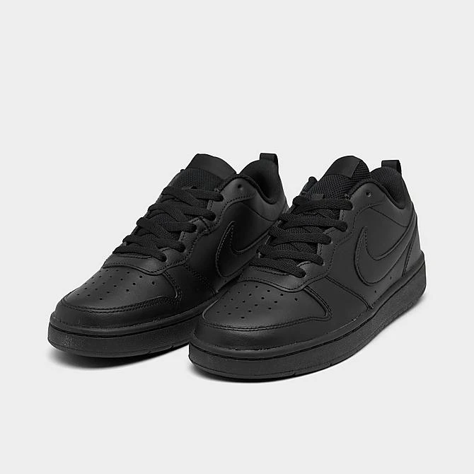 Big Kids' Nike Court Borough Low 2 Casual Shoes Black/Black/Black - BQ5448 001 - Image 2