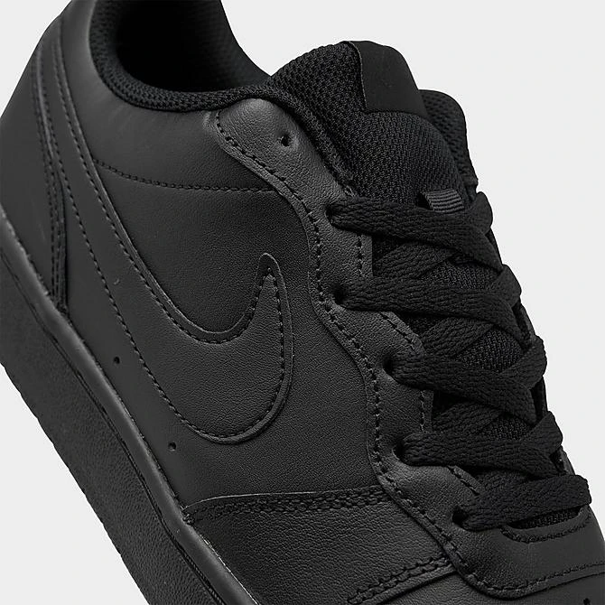 Big Kids' Nike Court Borough Low 2 Casual Shoes Black/Black/Black - BQ5448 001 - Image 3