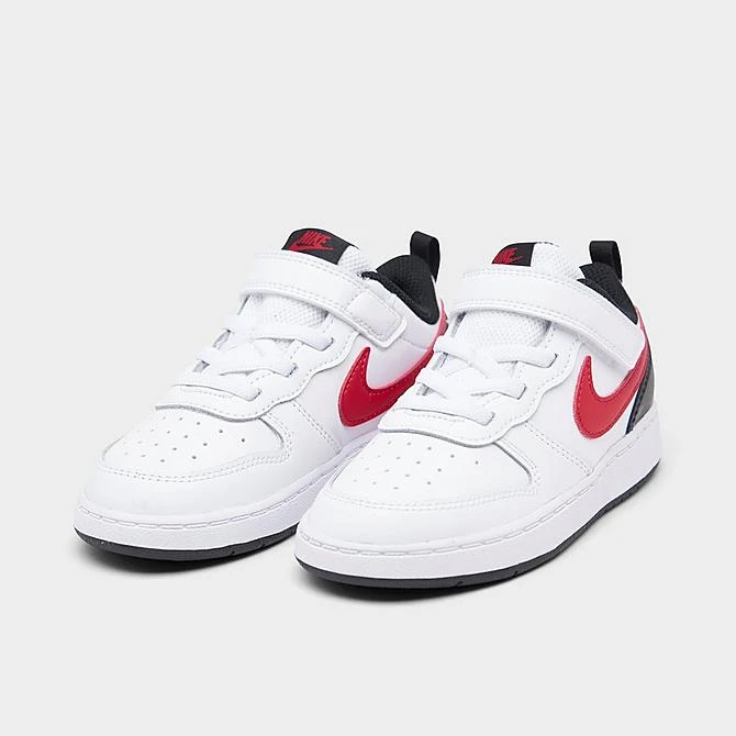 Kids' Toddler Nike Court Borough Low 2 Casual Shoes White/University Red/Black - BQ5453 110 - Image 2