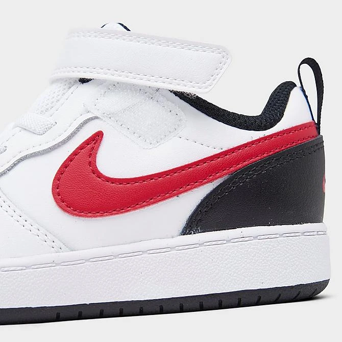 Kids' Toddler Nike Court Borough Low 2 Casual Shoes White/University Red/Black - BQ5453 110 - Image 3