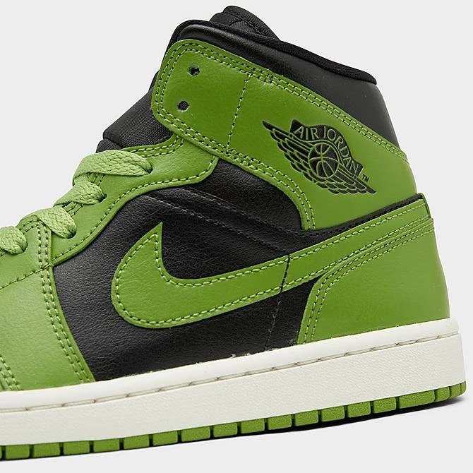 Nike Women's Air Jordan Retro 1 Mid Casual Shoes Black/Altitude Green/Sail - BQ6472 031 - Image 3