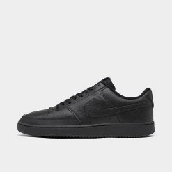 Men's Nike Court Vision Low Casual Shoes Black/Black/Black - CD5463 002