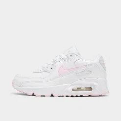 Girls' Little Kids' Nike Air Max 90 Casual Shoes White/Pink Foam/White/White - CD6867G 121