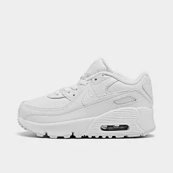 Kids' Toddler Nike Air Max 90 Casual Shoes White/Metallic Silver/White/White - CD6868 100
