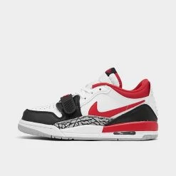 Nike Boys' Big Kids' Jordan Legacy 312 Low Off-Court Shoes White/Fire Red/Black/Wolf Grey - CD9054 160