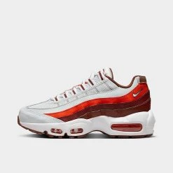 Big Kids' Nike Air Max 95 Recraft Casual Shoes Photon Dust/Dark Pony/Picante Red/White - CJ3906 017