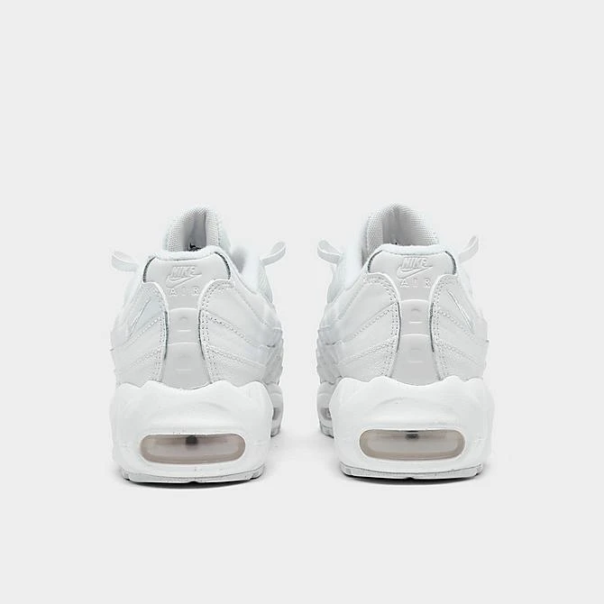 Big Kids' Nike Air Max 95 Recraft Casual Shoes White/White/White - CJ3906 100 - Image 4