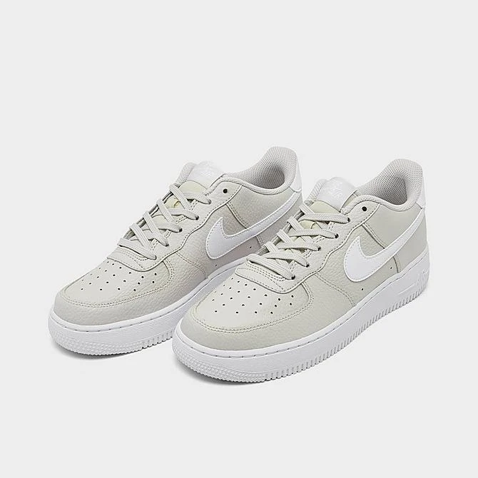 Big Kids' Nike Air Force 1 Low Casual Shoes Light Bone/White - CT3839 001 - Image 2