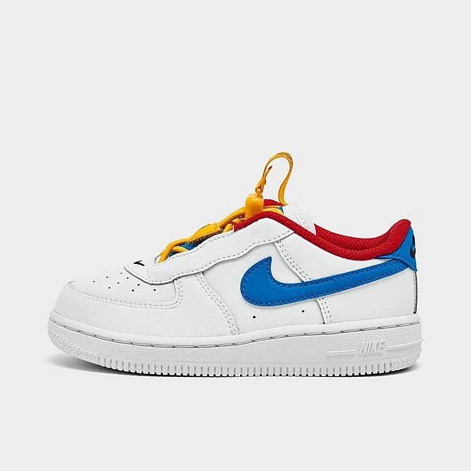 Kids' Toddler Nike Air Force 1 Toggle Casual Shoes White/Photo Blue/University Gold - CU5289 105