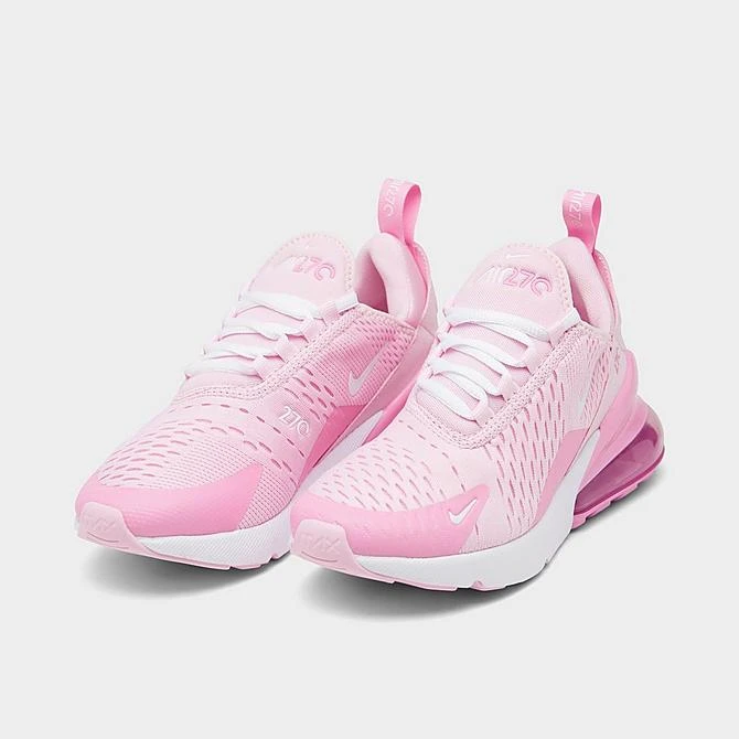 Girls' Big Kids' Nike Air Max 270 Casual Shoes Pink Foam/White/Pink Rise - CV9645 600 - Image 2