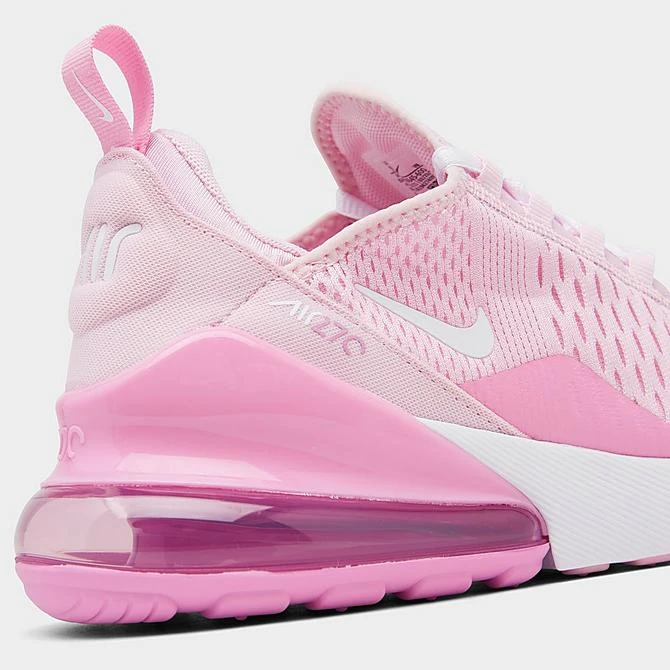 Girls' Big Kids' Nike Air Max 270 Casual Shoes Pink Foam/White/Pink Rise - CV9645 600 - Image 3