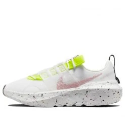 Nike Womens WMNS Crater Impact White Volt Marathon Running Shoes/Sneakers CW2386-102