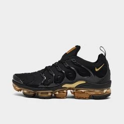 Nike Air VaporMax Plus Running Shoes Black/Metallic Gold - CW7299 001