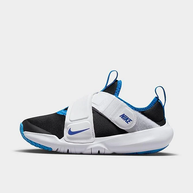 Little Kids' Nike Flex Advance Running Shoes Black/White/Stadium Green/Deep Royal Blue - CZ0186 009