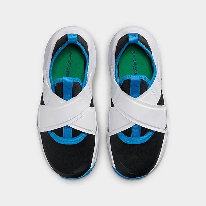 Little Kids' Nike Flex Advance Running Shoes Black/White/Stadium Green/Deep Royal Blue - CZ0186 009 - Image 5