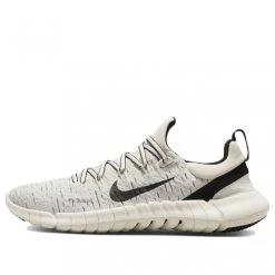 Nike Free Run 5.0 Low Top Casual White Recyclable Material Cream/Black Marathon Running Shoes CZ1884-010