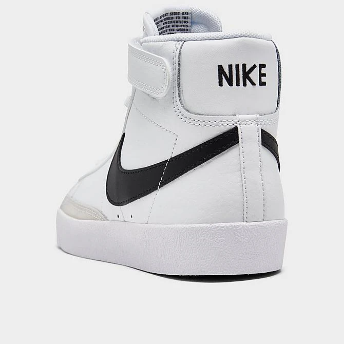 Little Kids' Nike Blazer Mid '77 Hook-and-Loop Casual Shoes White/Team Orange/Black - DA4087 100 - Image 3