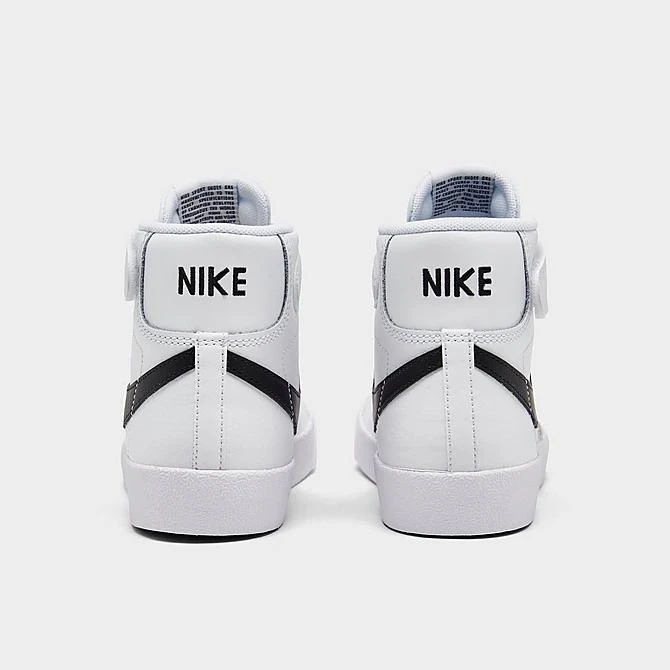 Little Kids' Nike Blazer Mid '77 Hook-and-Loop Casual Shoes White/Team Orange/Black - DA4087 100 - Image 4
