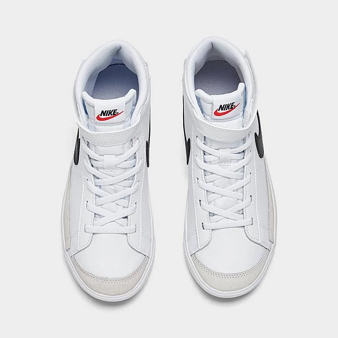 Little Kids' Nike Blazer Mid '77 Hook-and-Loop Casual Shoes White/Team Orange/Black - DA4087 100 - Image 5