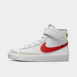 Little Kids' Nike Blazer Mid '77 Hook-and-Loop Casual Shoes White/Picante Red/Coconut Milk/White - DA4087 110