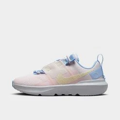 Little Kids' Nike Crater Impact Running Shoes Pearl Pink/Cobalt Bliss/White/Citron Tint - DB3552 600