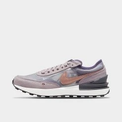Big Kids' Nike Waffle One Casual Shoes Summit White/Metallic Red Bronze/Amethyst Ash - DC0481 102