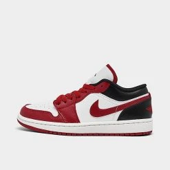 Nike Women's Air Jordan Retro 1 Low Casual Shoes White/Gym Red/Sail/Black - DC0774 160