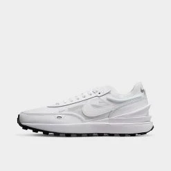 Women's Nike Waffle One Casual Shoes White/White/Black - DC2533 103