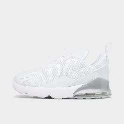 Kids' Toddler Nike Air Max 270 Casual Shoes White/Metallic Silver - DD1646 103