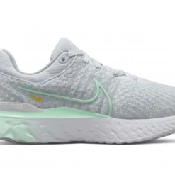 Nike Womens WMNS React Infinity Run Flyknit 3 GRAY/GREEN Marathon Running Shoes DD3024-007