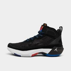 Nike Big Kids' Air Jordan XXXVII Basketball Shoes Black/White/University Red/Bright Concord - DD7421 061