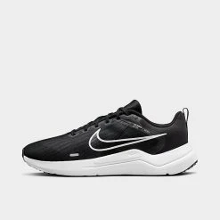Men's Nike Downshifter 12 Training Shoes Black/White/Dark Smoke Grey/Pure Platinum - DD9293 001