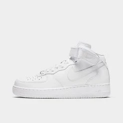 Women's Nike Air Force 1 '07 Mid Casual Shoes White/White/White - DD9625 100