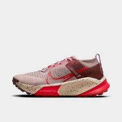 Women's Nike Zegama Trail Running Shoes Diffused Taupe/Dark Pony/Sanddrift/Picante Red - DH0625 200