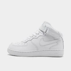 Little Kids' Nike Air Force 1 Mid LE Casual Shoes White/White - DH2934 111
