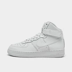 Big Kids' Nike Air Force 1 High LE Casual Shoes White/White/White - DH2943 111