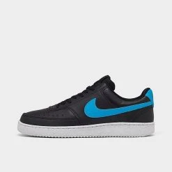Men's Nike Court Vision Low Next Nature Casual Shoes Black/White/Laser Blue - DH2987 005