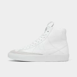 Big Kids' Nike Blazer Mid '77 SE Casual Shoes White/White/Black - DH8640 102