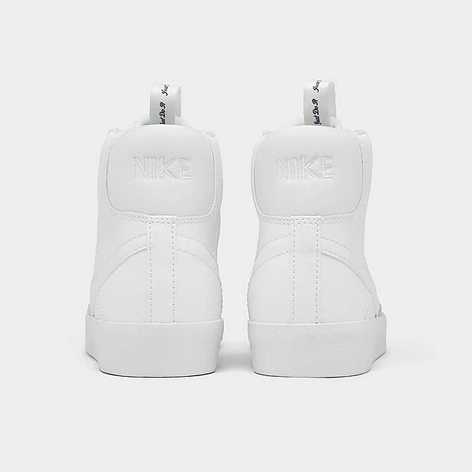 Big Kids' Nike Blazer Mid '77 SE Casual Shoes White/White/Black - DH8640 102 - Image 4