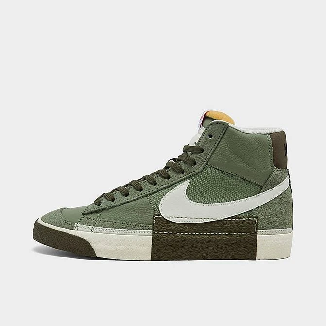 Men's Nike Blazer Mid Pro Club Casual Shoes Oil Green/Sea Glass/Medium Olive - DQ7673 301
