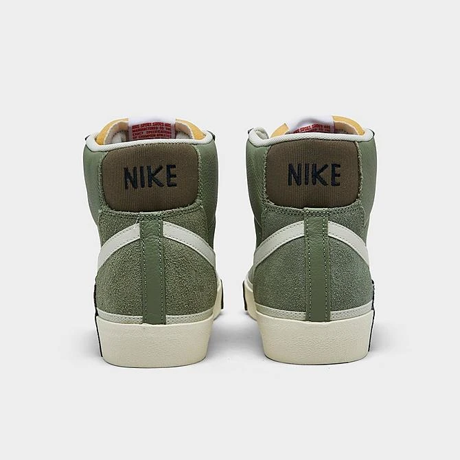 Men's Nike Blazer Mid Pro Club Casual Shoes Oil Green/Sea Glass/Medium Olive - DQ7673 301 - Image 4