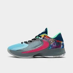 Big Kids' Nike Freak 4 SE Basketball Shoes Smoke Grey/Pinksicle/Particle Grey - DQ8040 001