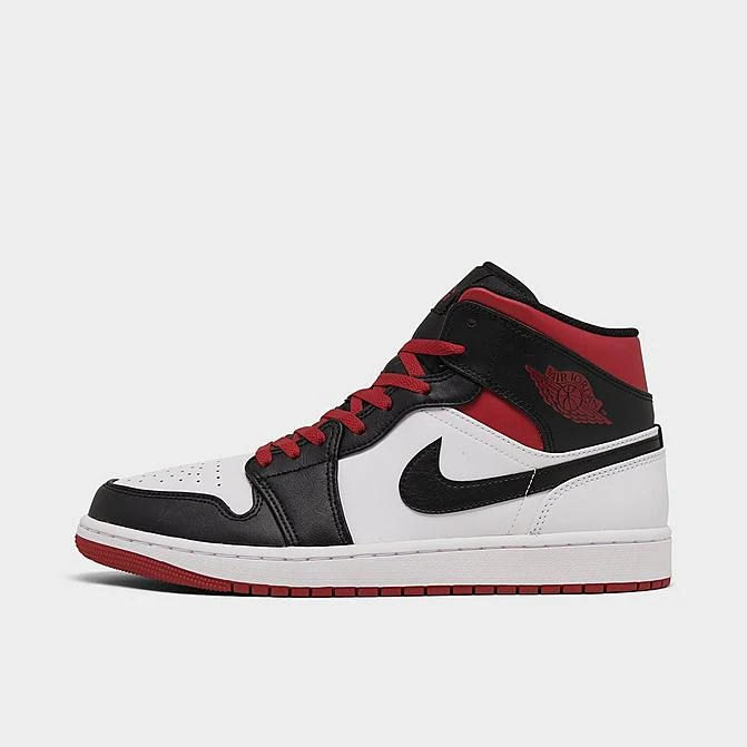 Nike Air Jordan Retro 1 Mid Casual Shoes White/Gym Red/Black - DQ8426 106