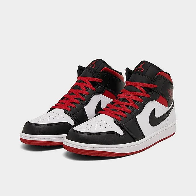 Nike Air Jordan Retro 1 Mid Casual Shoes White/Gym Red/Black - DQ8426 106 - Image 2