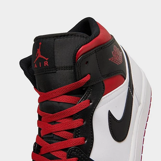 Nike Air Jordan Retro 1 Mid Casual Shoes White/Gym Red/Black - DQ8426 106 - Image 3
