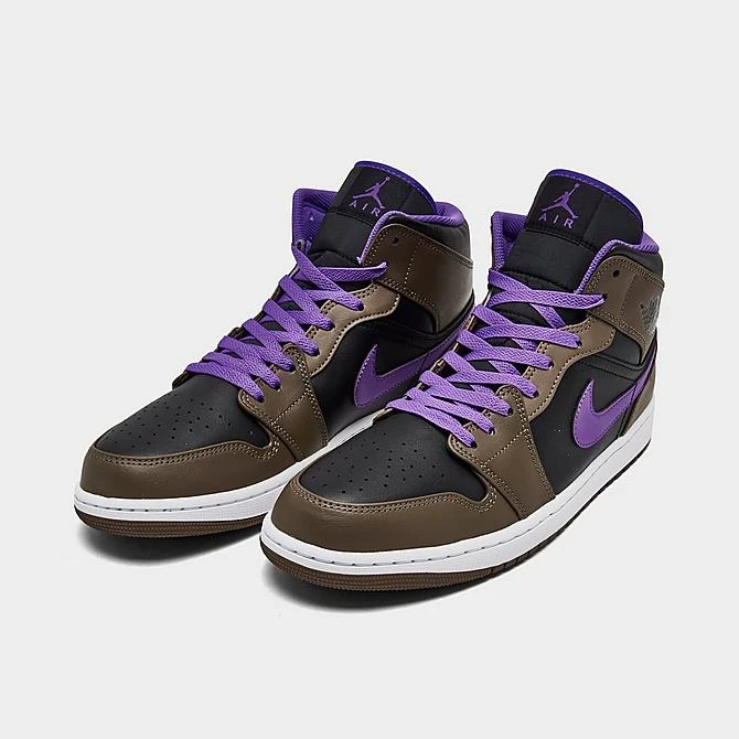 Nike Air Jordan Retro 1 Mid Casual Shoes Palomino/White/Wild Berry - DQ8426 215 - Image 2